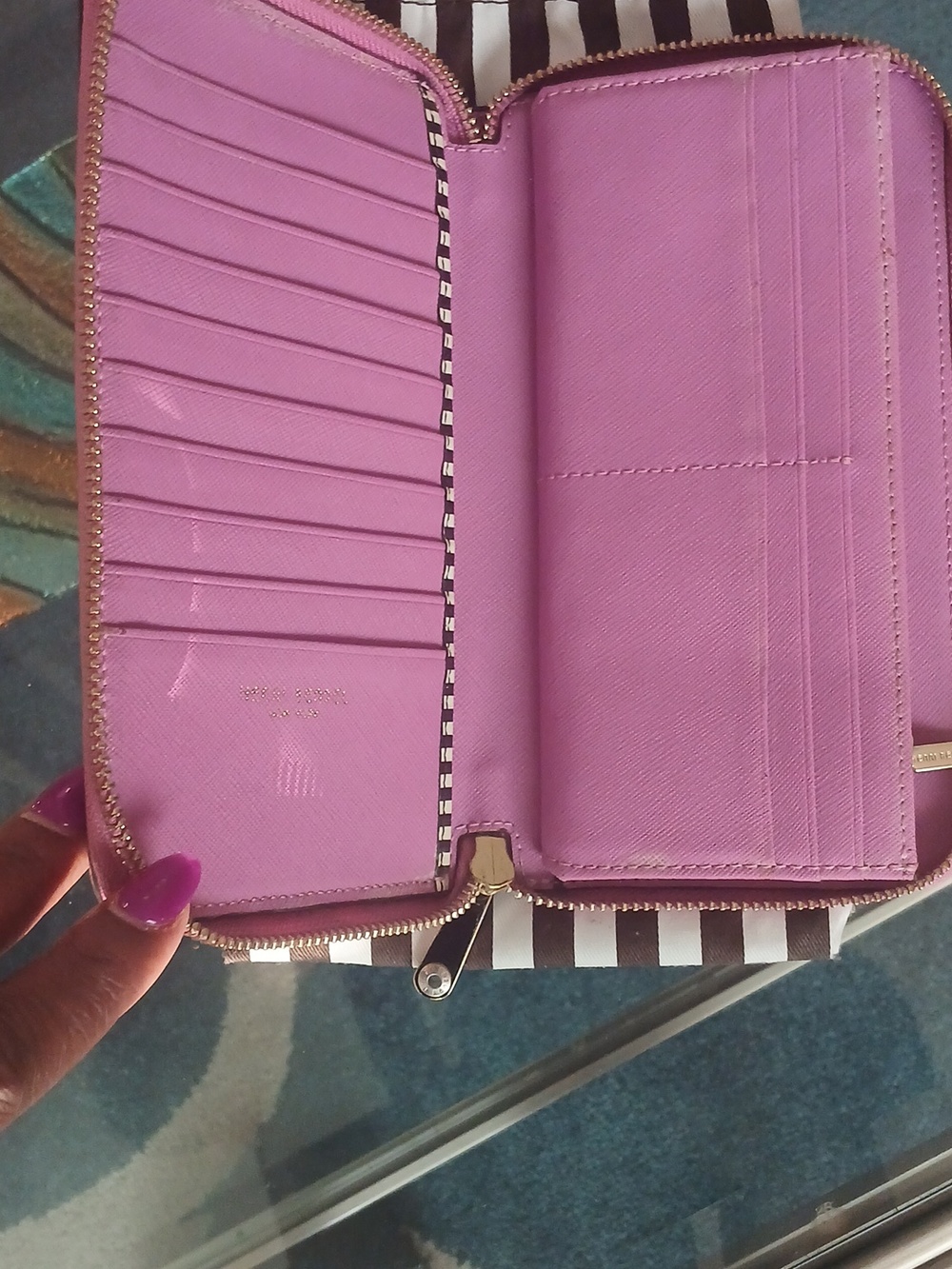 henri bendel pink grommet tote with matching wallet - Picture 11 of 16